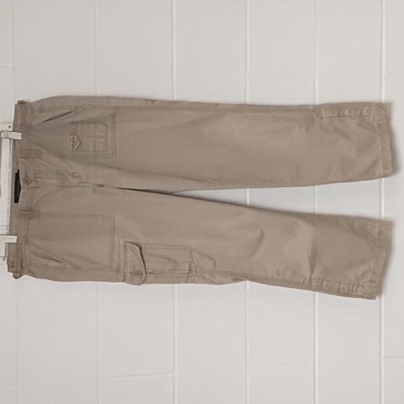 Calvin Klein Jeans Denim - Calvin Klein 12 Khaki Tan Soft Brushed 100% Cotton Cargo Pants Adjustable Waist